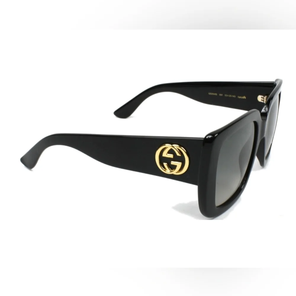 NEW GUCCI OVERSIZED SQUARE WOMEN'S SUNGLASSES GG0141SN 001 GUCCI BLACK EYEWEAR - Picture 8 of 9